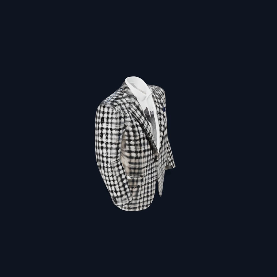 Checkered Suit Jacket D Model Pack